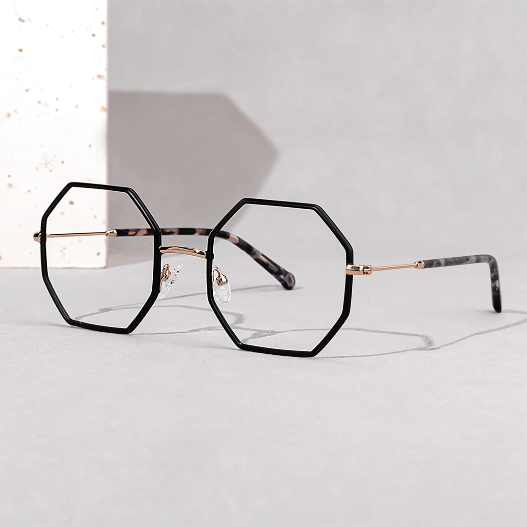 Geometric Griffith Black Frame Glasses for Sale | ZEELOOL Canada0
