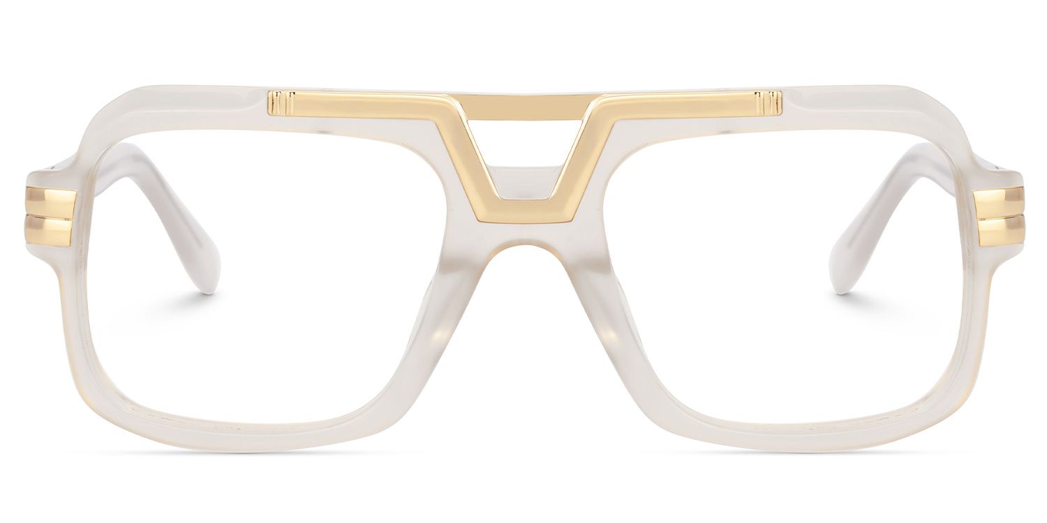 Croswell Acetate Aviator White Frame Glasses | ZEELOOL Canada0