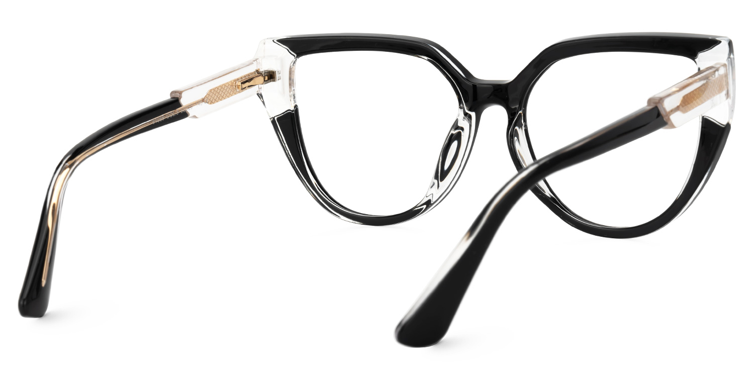 Damary Cateye Black-Crystal Glasses3