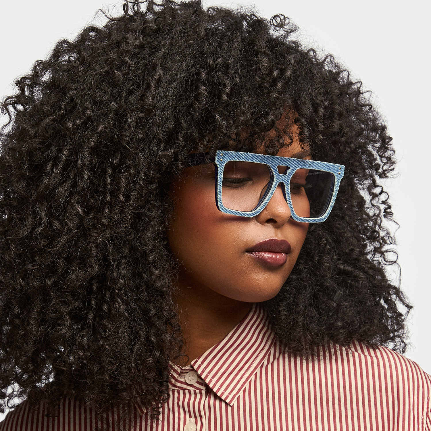 Rubin Square Denim Blue Glasses1