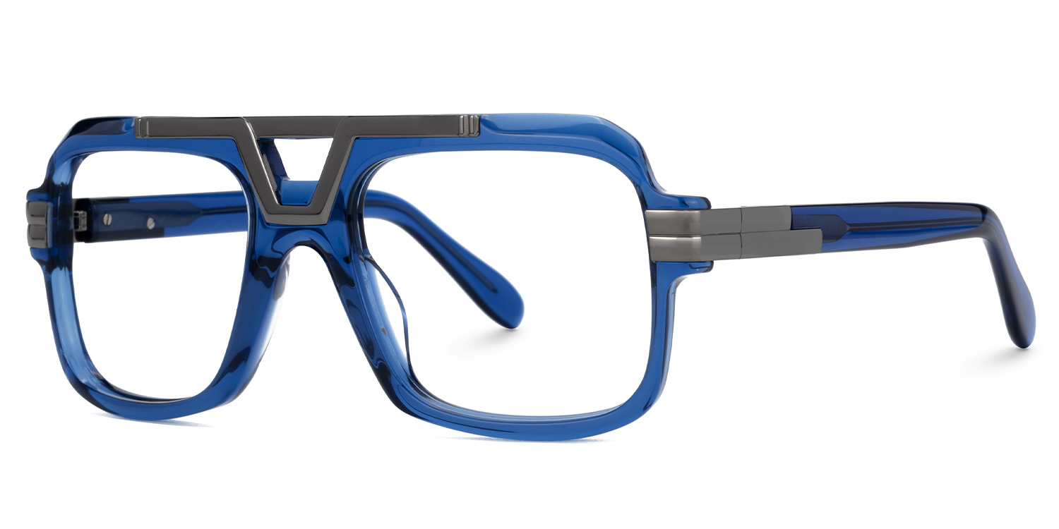 Croswell Acetate Aviator Blue Frame Glasses | ZEELOOL Canada1