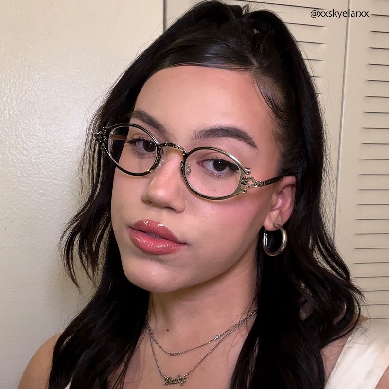 Serena Oval Silver Glasses