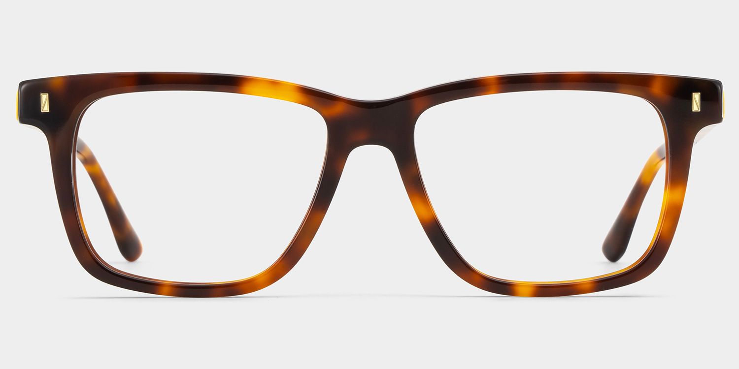 Rectangle Tortoise Eyeglasses- Travis Acetate Frame Glasses0