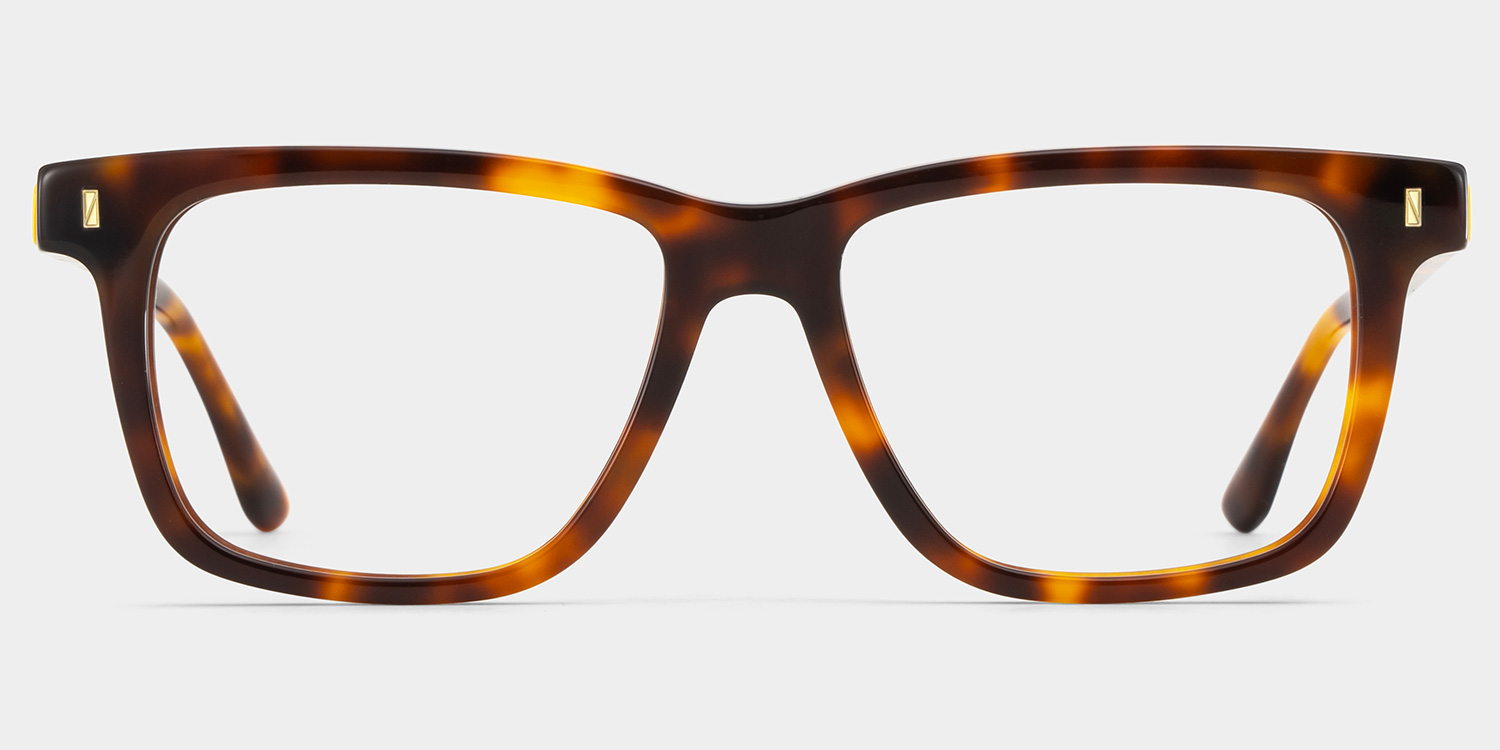 Rectangle Tortoise Eyeglasses- Travis Acetate Frame Glasses0