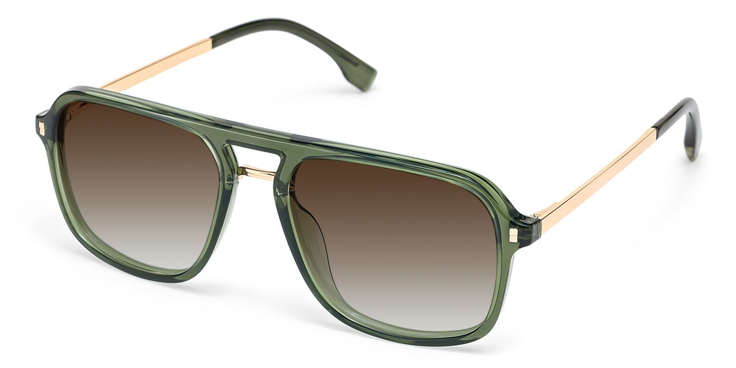 Aviator Kilworth Green Glasses deals -Zeelool Glasses2