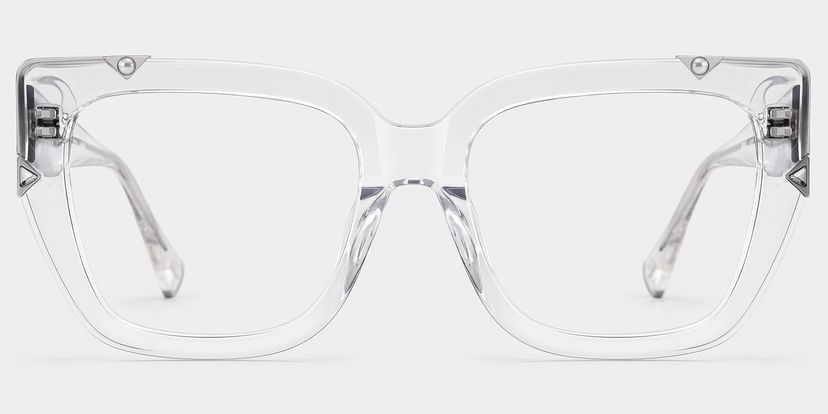 A clear, oversized frame that's playful and chic.