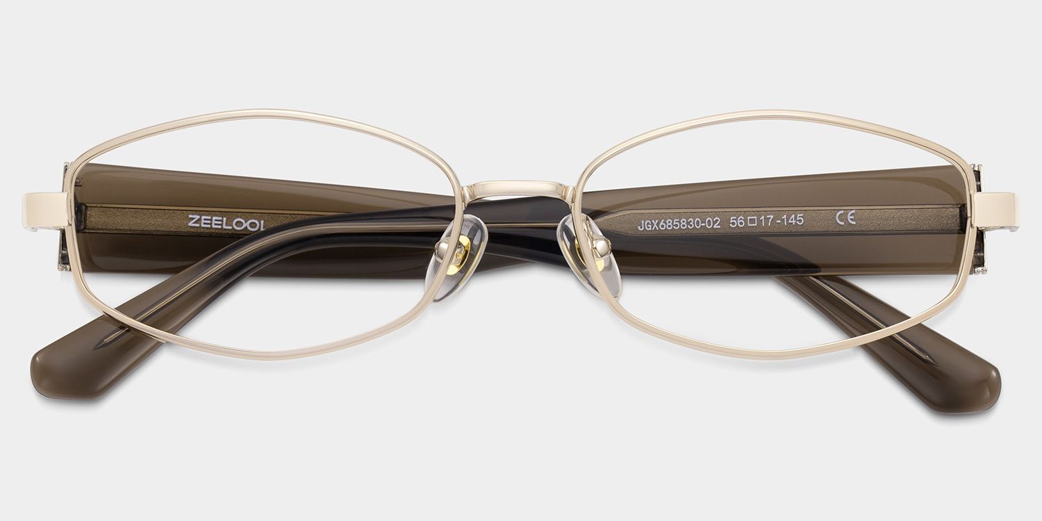 Dakota Cinnamon Rectangle Glasses for the Female | ZEELOOL2