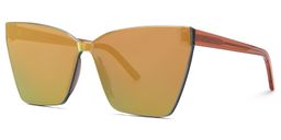 Liliane Orange Square Sunglasses1
