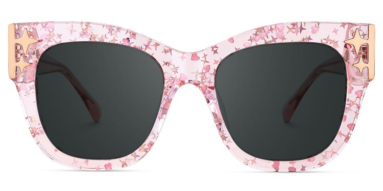 Minfia Square Pink Glasses