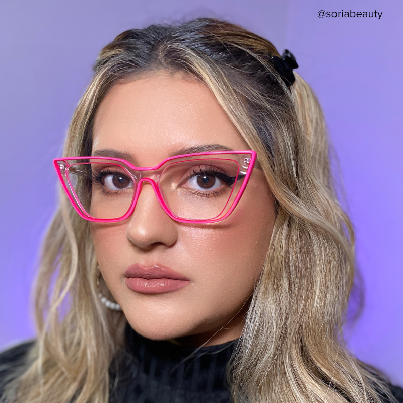 Yosef Cat-eye Bright-Pink Glasses8