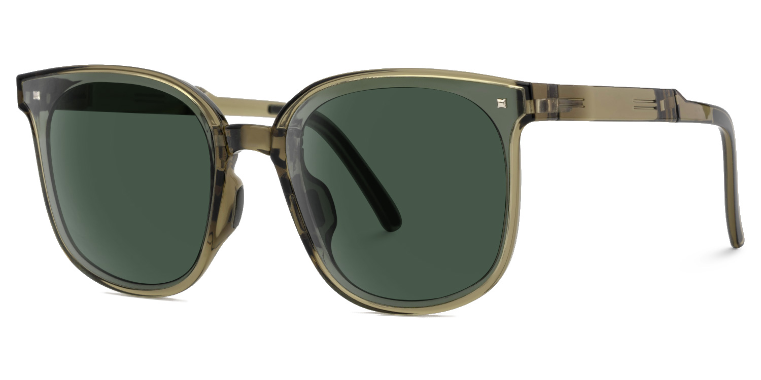 Sulaika TR90 Square Green Sunglasses | ZEELOOL Canada2