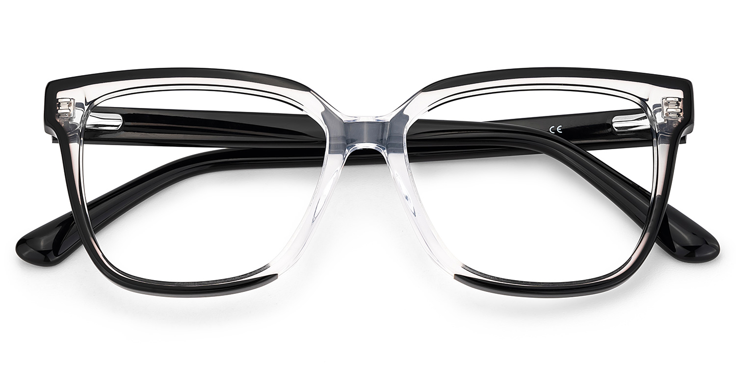 Benguie Square Black Crystal Glasses2