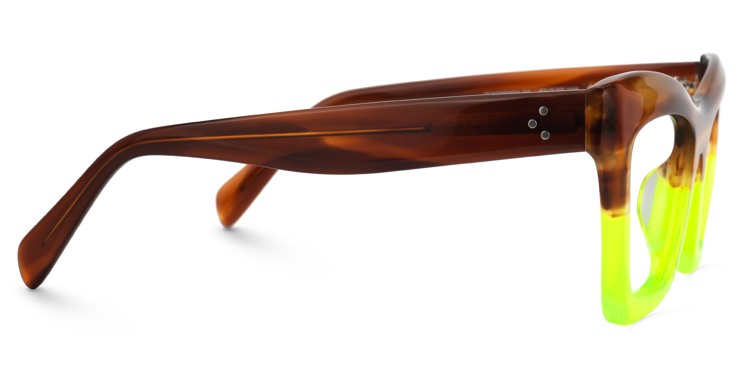 Benitez Square Green Glasses2