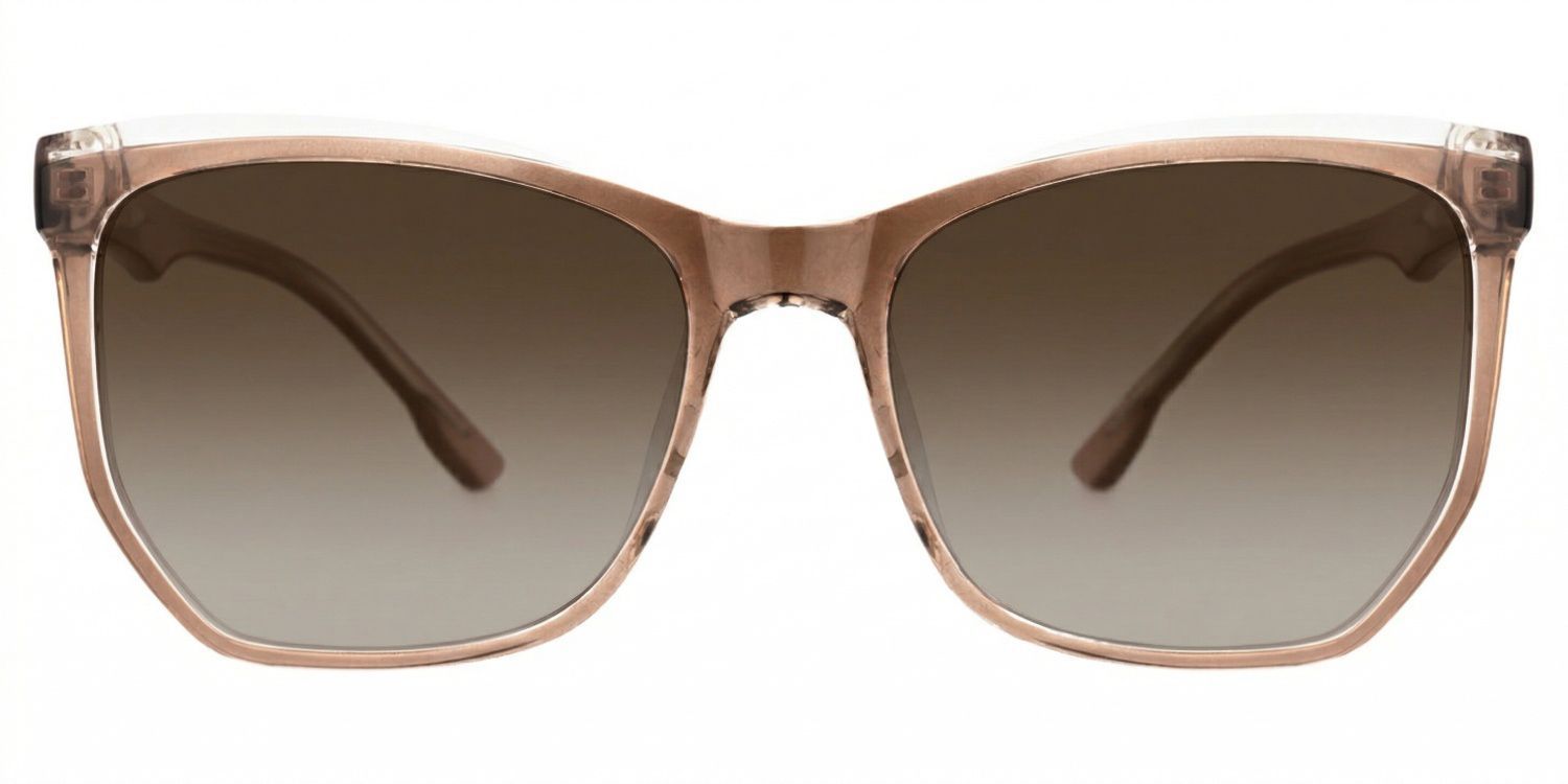Libby Geometric Brown Thin Frame Glasses | Zeelool0