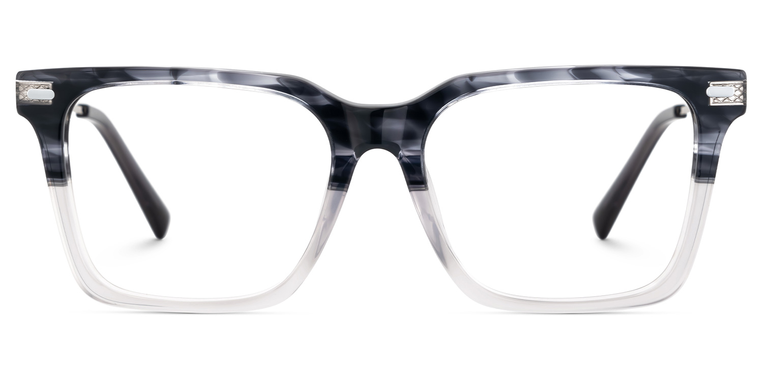 Greain Rectangle Two-Tone Glasses1