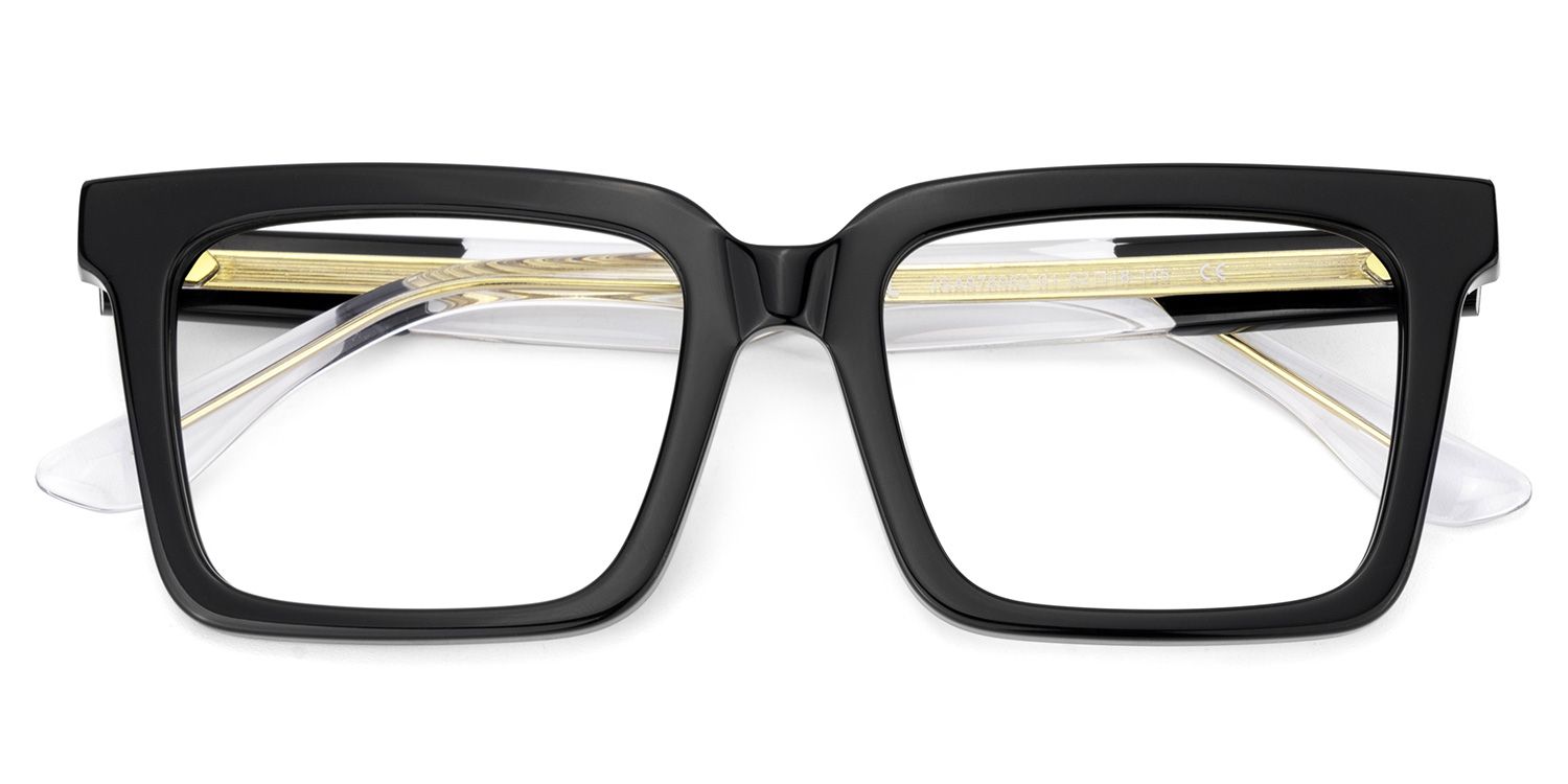 Black Square Frame Glasses - Hattie on Sale | ZEELOOL Canada2
