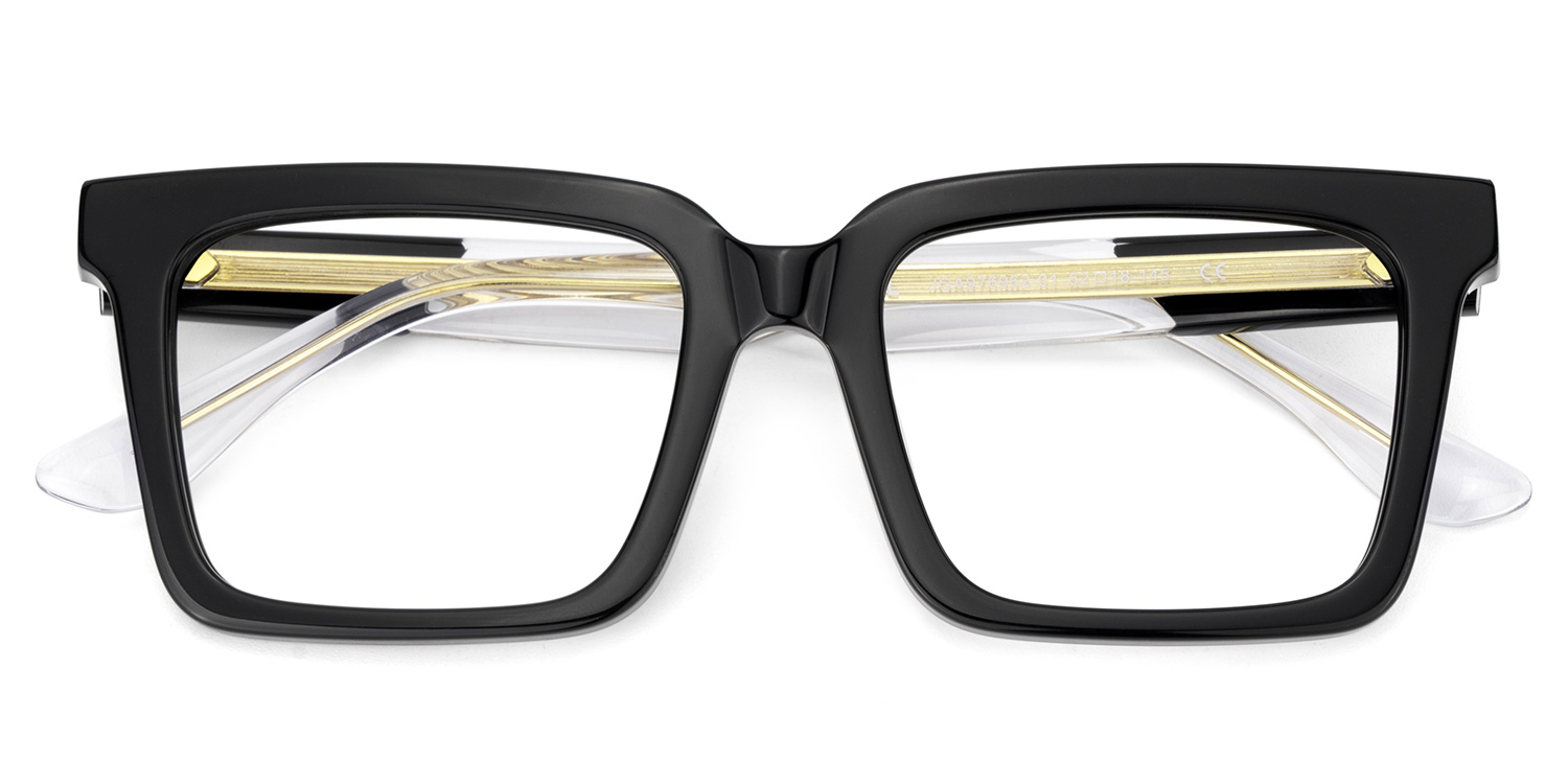 Black Square Frame Glasses - Hattie on Sale | ZEELOOL Canada2