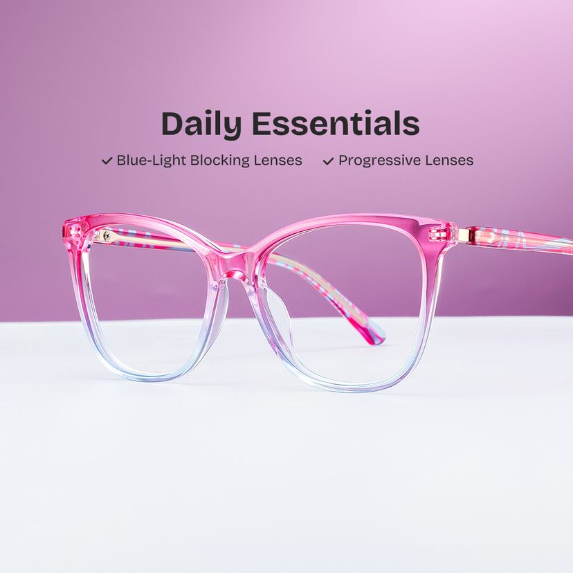 Gage Pink Blue Butterfly Glasses