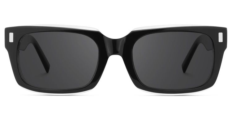 Fayssel Black Rectangle Sunglasses
