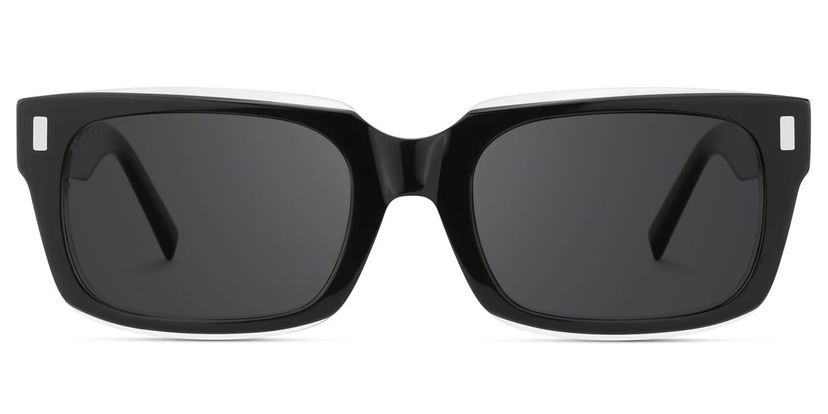 Fayssel Black Rectangle Sunglasses