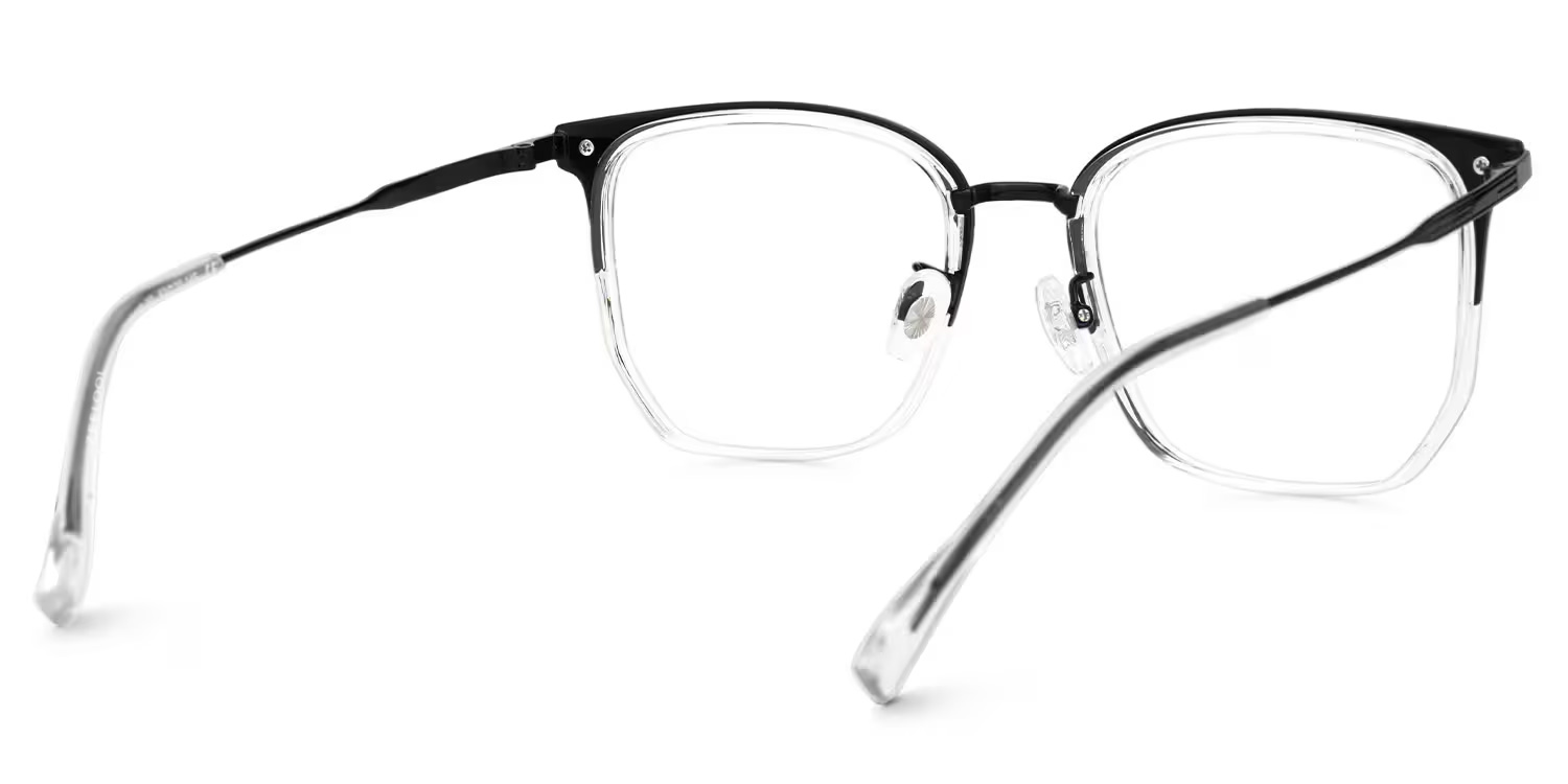 Roque Mixed-material Geometric Crystal Frame Glasses | ZEELOOL Canada4