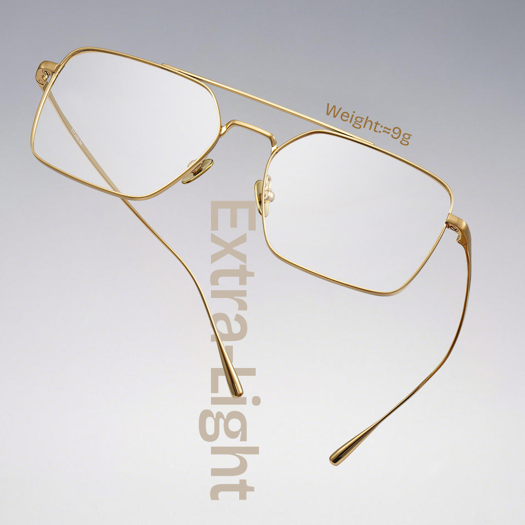 Jensen Eyeglasses in Aviator Gold Frame | ZEELOOL Canada1