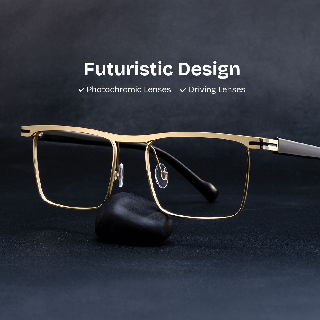 Vintage Metal Glasses With Browline Shape0