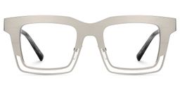 Evan Rectangle Silver Glasses1