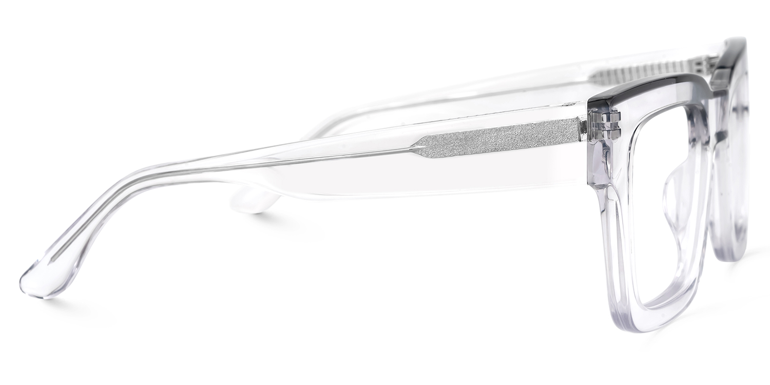 Vorse Square Crystal Clear Spectacle Frames for Men | ZEELOOL Canada2