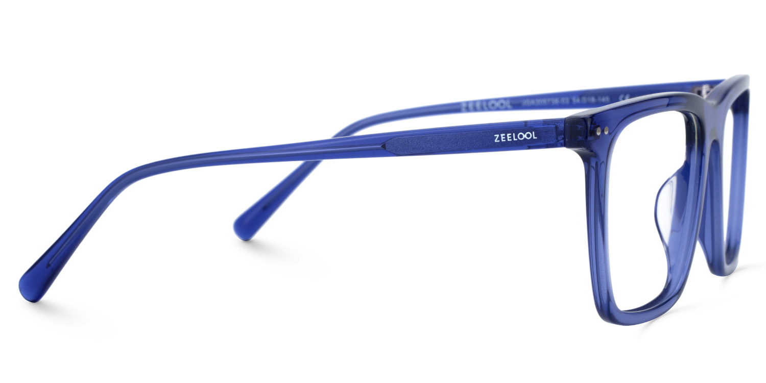 Men's Blue Frame Glasses With Square Shape3