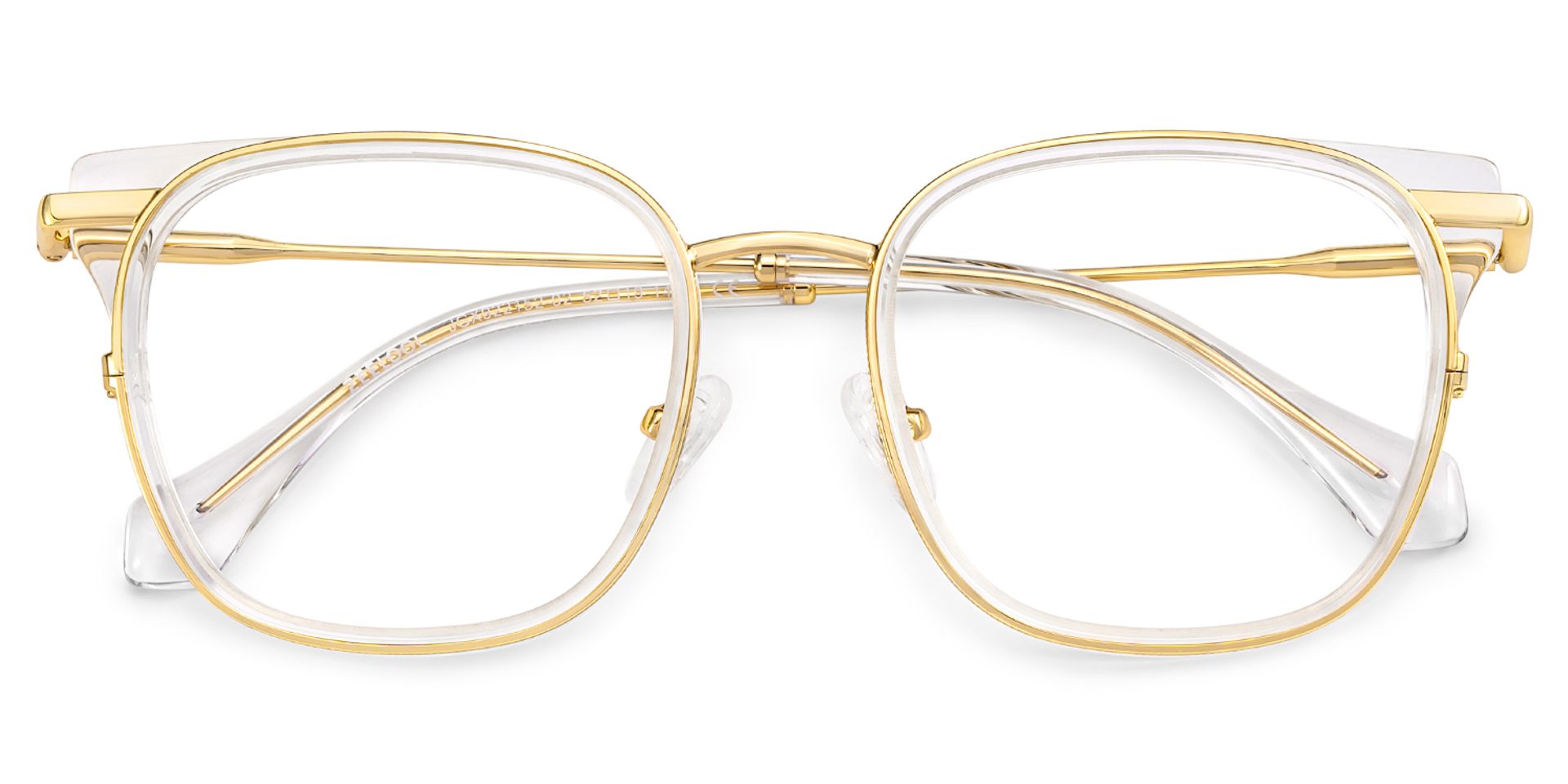 Cameron Eyeglasses in Square Clear-gold Frame | Zeelool2
