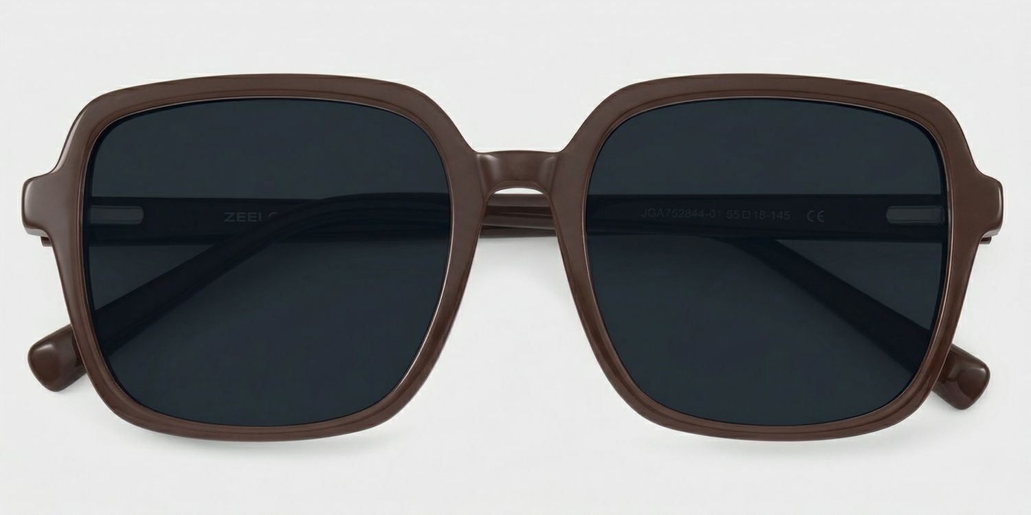 Kenneth Dark Brown Frame Sunglasses with Square Style | ZEELOOL CA1