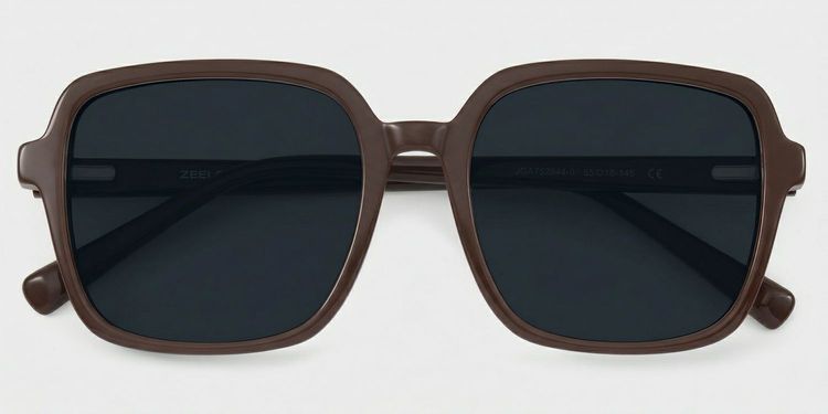Kenneth Dark Brown Square Sunglasses