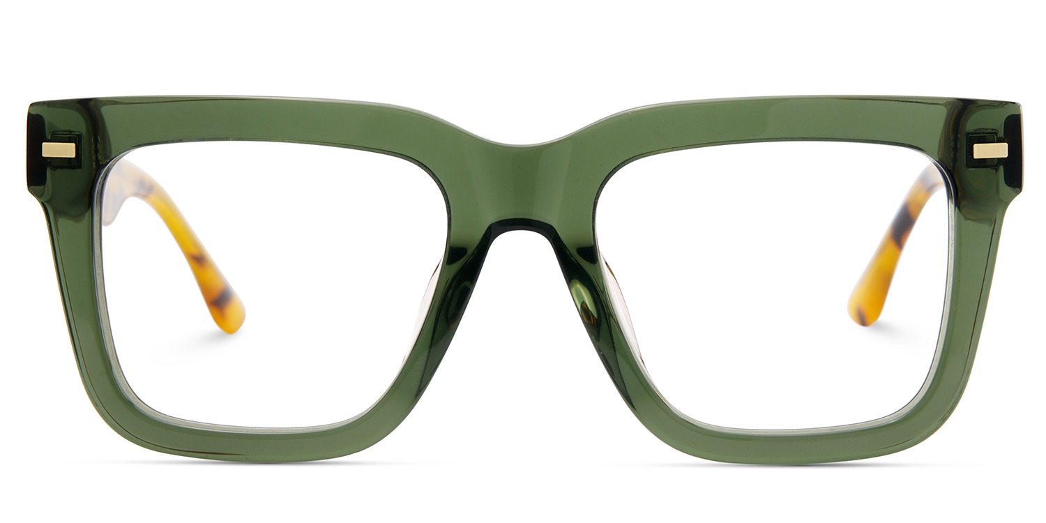 Redina Square Green Glasses1