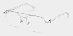 Emily Aviator Silver Glasses2