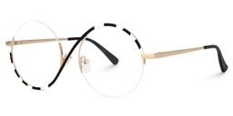 Flozif Round Black-White Glasses1