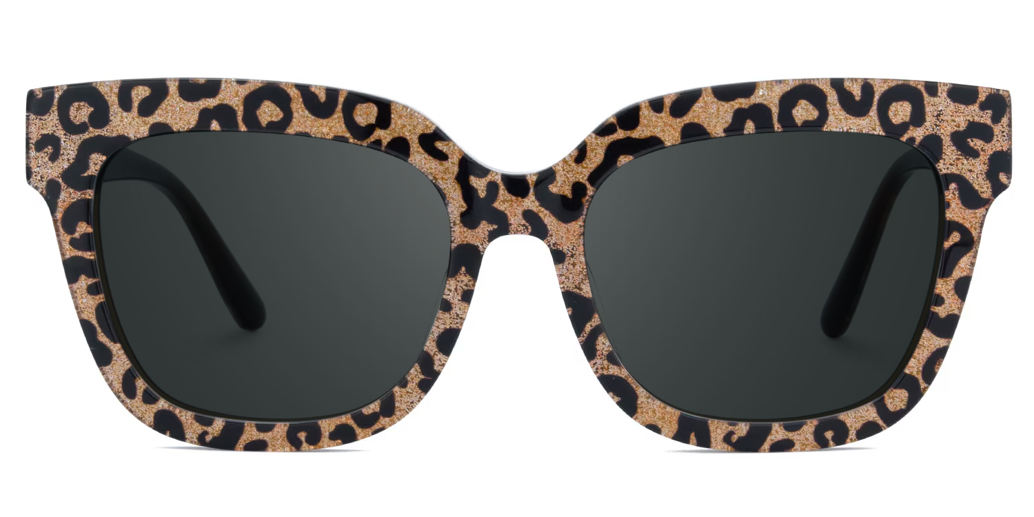 Yaniska Square Leopard Glasses