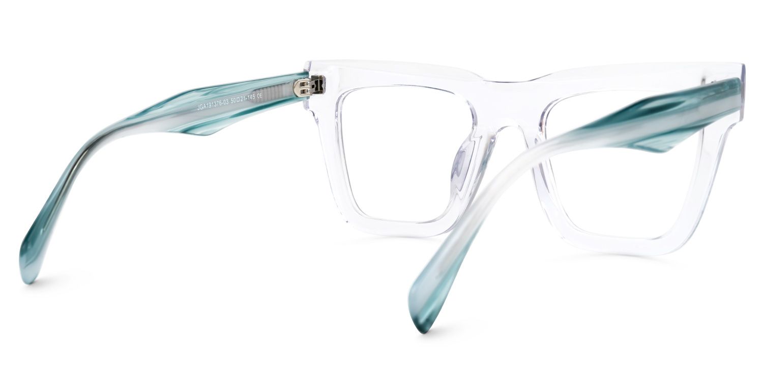 Square Janae Clear Glasses on sale -Zeelool Glasses3
