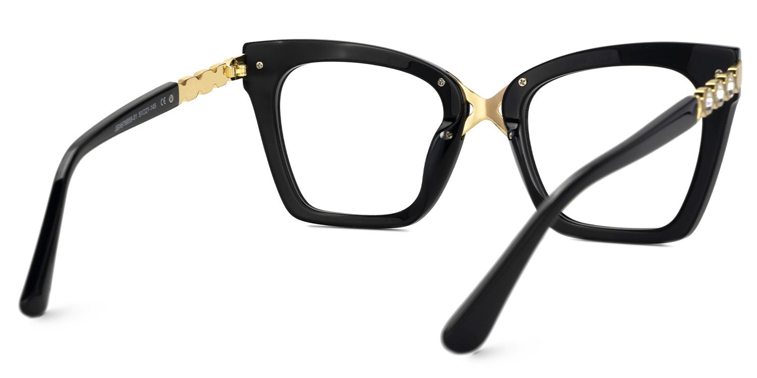 Darlyn Women's black Glasses in Cateye Full-Frame  | ZEELOOL Canada3