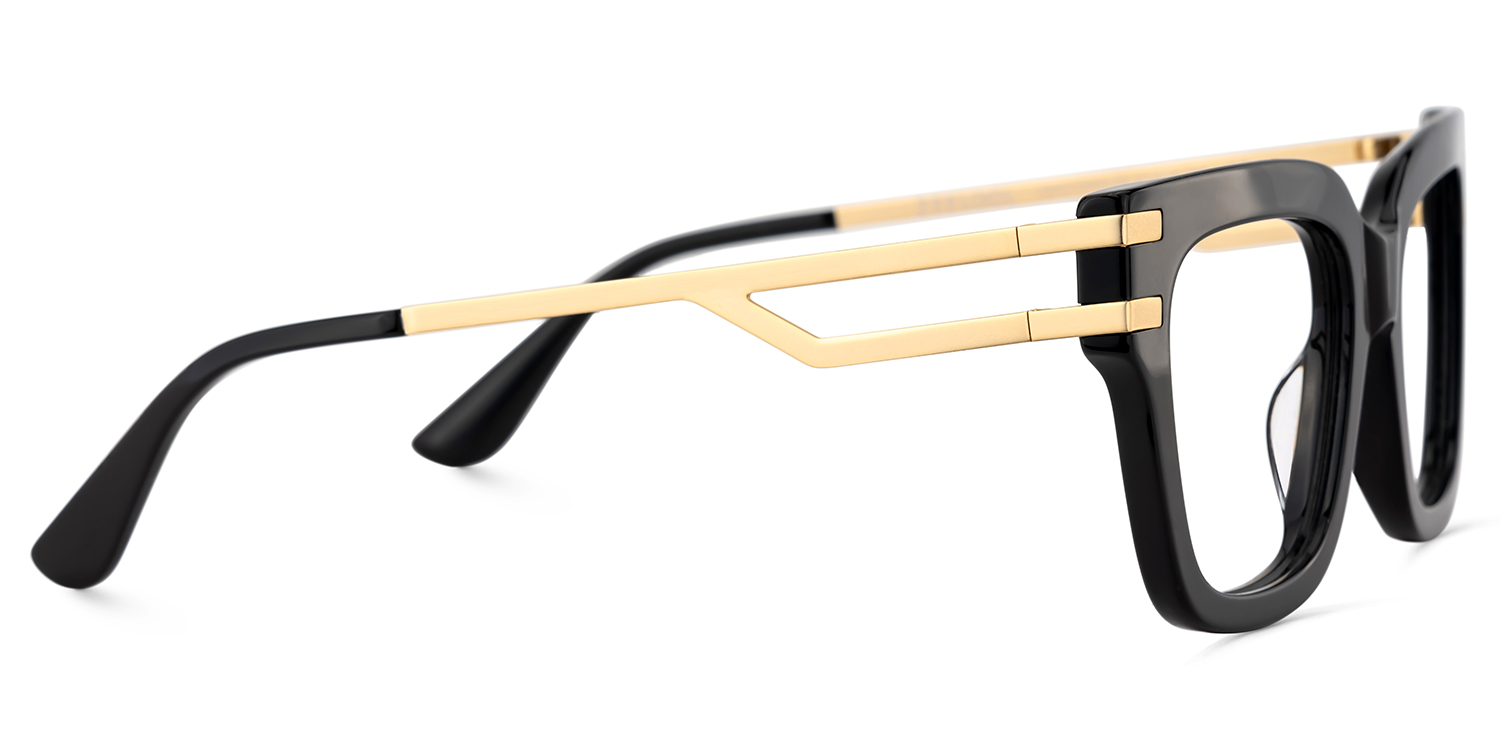 Square Cat-Eye Glasses With Black Color4