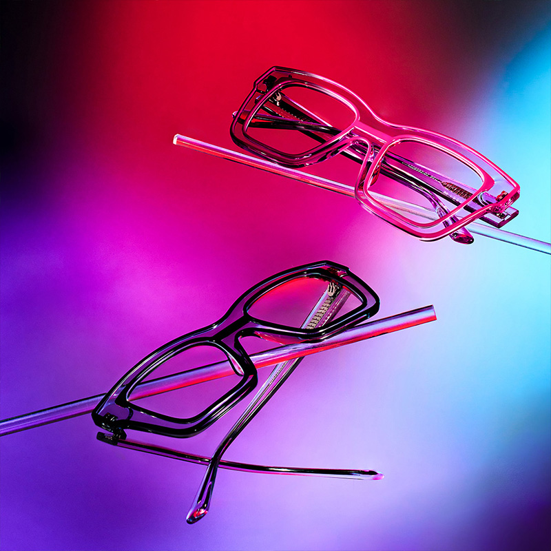 Legette Designer Eyeglasses in Square Pink Frame5