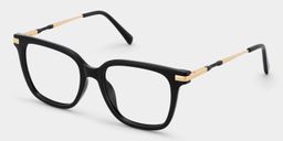 Jacqui Square Black Glasses2