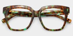 Xion Green-Tortoise Square Glasses1