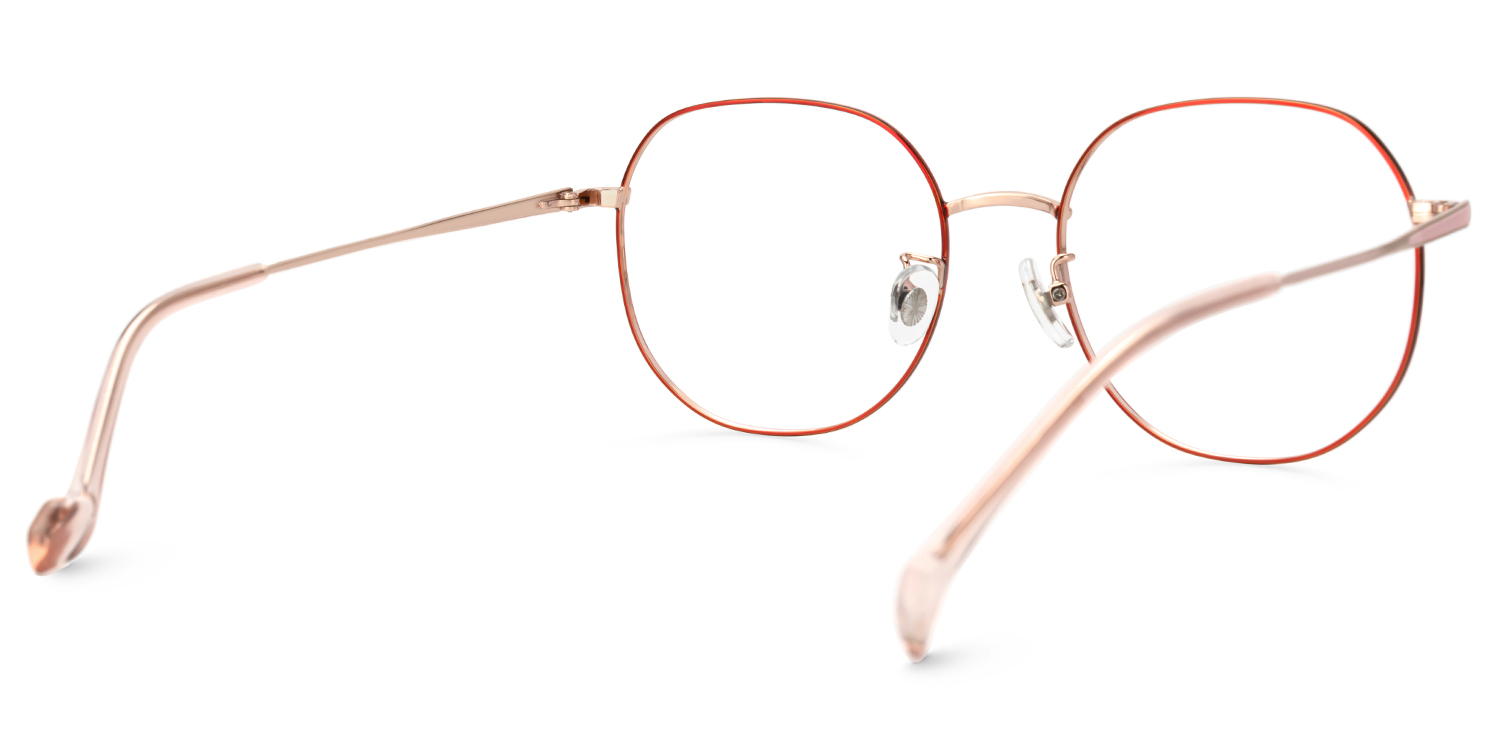 Qusay Round Pink Glasses3