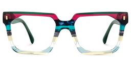 Laguer Rectangle Green Glasses2