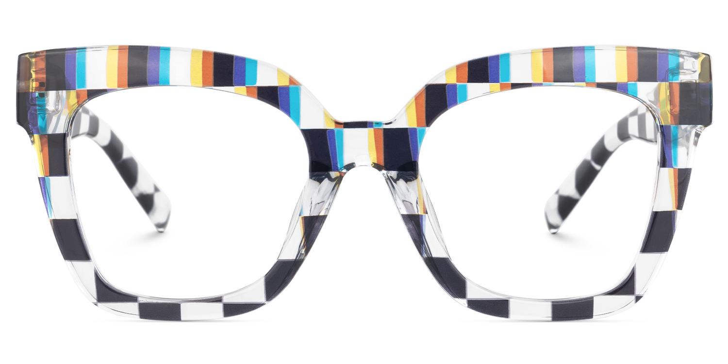 Malcolm Square Multicolor Geek Chic Glasses0