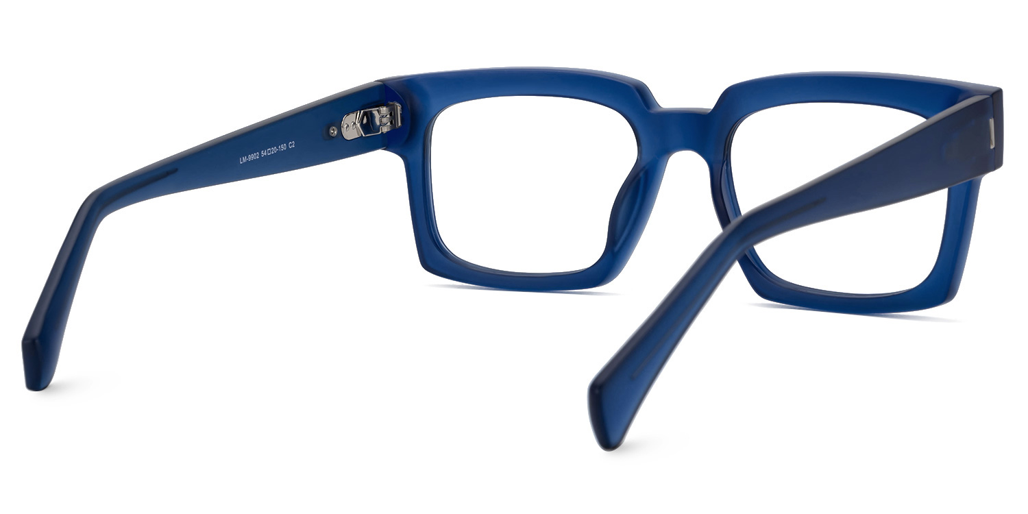 Amadeo TR90 Rectangle Blue Frame Glasses | ZEELOOL Canada5