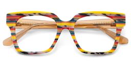 Sammi Square Yellow Red Glasses2