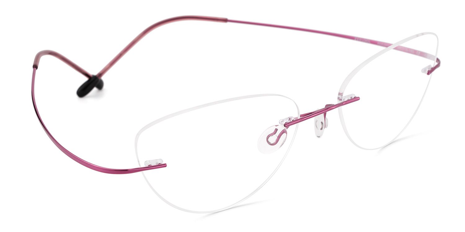 Evelyn Cat Eye Pink Glasses | ZEELOOL Canada2