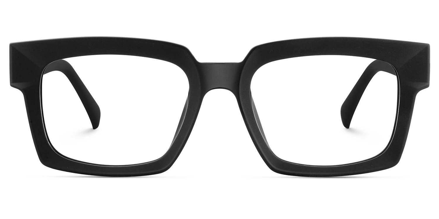Amadeo Rectangle Black Glasses1